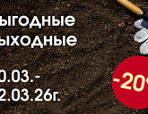 ВЫГОДНЫЕ ВЫХОДНЫЕ 20 - 22 МАРТА!