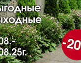 ВЫГОДНЫЕ ВЫХОДНЫЕ 1 - 3 АВГУСТА В НАШИХ САДОВЫХ ЦЕНТРАХ!