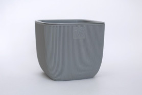 Горшок Фабио с дренажной системой VipSet 1,95л серый