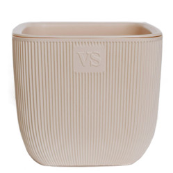 Горшок Фабио с дренажной системой VipSet 4,7л крем