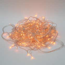 Эл.гирл. Uniel Бахрома 12м. 195светодиод эффект мерцания, соединяемая, янтарь IP44 UL-00010883