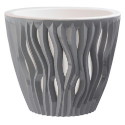 Кашпо Вдохновение 1,6л серый жемчуг (КШ-9666)