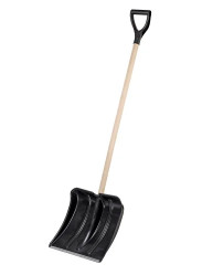 Лопата снеговая ЦИКЛ Стандарт Витязь с дерев..черенком и V-ручкой арт.1878-00