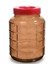 Банка с гидрозатвором 5л. коричневая + кран 82-032-ГВ163