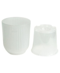 Горшок Эйва VipSet 1,6л прозрачный с дренажной системой