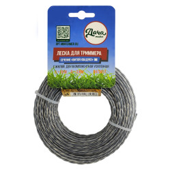 Леска д/триммеров ДАЧАтайм Витой квадрат с жилой d=3,0 мм L= 15 м 9473017