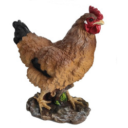 Фигура Курица (рыжая) H35см 718315/F038