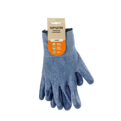 Перчатки Praktische Home, полиэстер облив силикон Антипорез синие 'Praktische Home' G-170