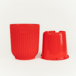 Горшок Эйва VipSet 1,6л коралловый с дренажной системой