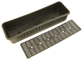 Ящик для цветов с дренажной решеткой Черный (Ижевск)