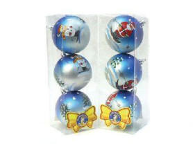 Н61132 Шар мат. снеговик/дед мороз 8см.