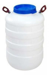 Бочка 40,0л. Дачная круглая (белая) (Ижевск)