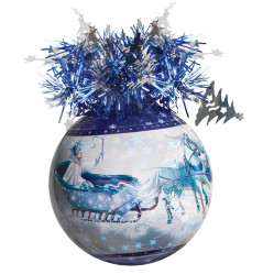 Шар "Рождественский" 85мм Снежная королева Ш85040 (Пластинд.)