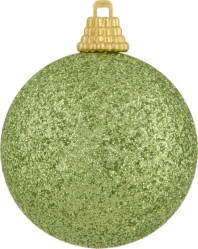 Шар "Иней" 65мм Зеленый (8шт./кор.) Н65062 (Пластинд.)