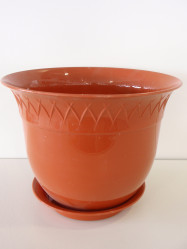 Кашпо с поддоном Лилия 2,5л. Терракотовый (Santino)