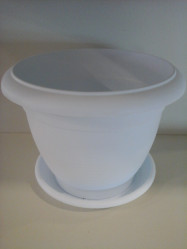 Кашпо с поддоном Терра 6л. Белый (Santino)