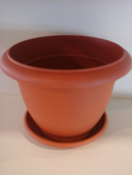 Кашпо с поддоном Терра 6л. Терракотовый (Santino)
