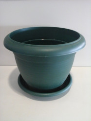 Кашпо с поддоном Терра 6л. Зеленый (Santino)