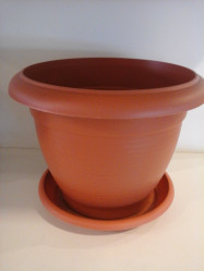 Кашпо с поддоном Терра 4л. Терракотовый (Santino)
