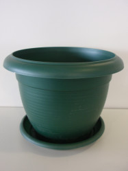 Кашпо с поддоном Терра 4л. Зеленый (Santino)