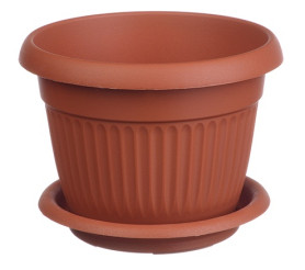 Кашпо ЛИВИЯ D160мм 1.4л. Терракотовый М3010 (М-пласт.)