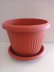 Кашпо ЛИВИЯ D240мм 4.6л. Терракотовый М3020 (М-пласт.)