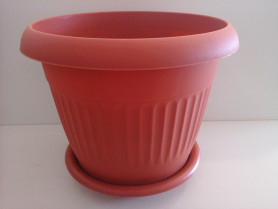 Кашпо ЛИВИЯ D320мм 11л. Терракотовый М3022 (М-пласт.)