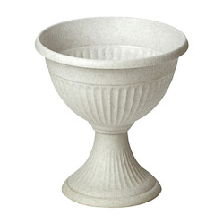 Кашпо-вазон ЛИВИЯ D370мм низкий Мраморный М3207 (М-пласт.)