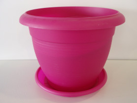 Кашпо с поддоном Терра 9,3л. Сиреневый (Santino)