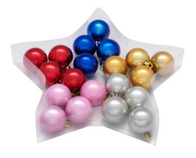 Н60119 шар без шва под стекло ПАЛИТРА 20х5см.в пвх звезде