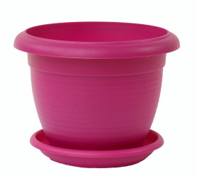 Кашпо с поддоном Терра 1л. Сиреневый (Santino)