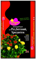 Грунт Цветочный Рай Розы, Бегонии, Хризантемы 3л. БХЗ