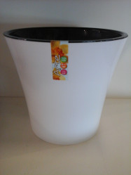 Кашпо АРТЕ 3,5л. Белый-Черный (Santino)