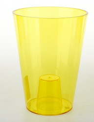 Кашпо Лилия 128мм, желтый прозрачный (Lamela)