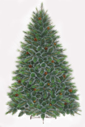 Сосна Аляска заснеженная с шишками Н=360см (CCF405450)