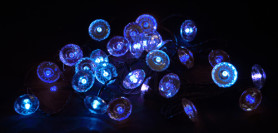 Эл.гирл. 30 диодов, Зеркал.декор, режим мигания, Голубой TLN1344 BLUE