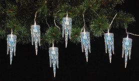 Эл.гирл. 26 диодов, Ледышки-сосульки, режим мигания, Голубой TLN1351 Blue