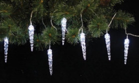 Эл.гирл. Сосульки, 3м. х 15диодов, режим мигания, Белый TLN211White*15