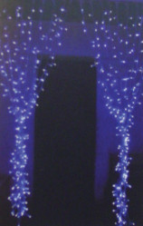 Эл.гирл. Штора, 1,2м. х 1,5м., режим мигания, 200 Белых диодов TLN409White
