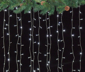 Эл.гирл. Штора, 2,2м. х 1,5м., режим мерцания, 240 Белых диодов TLN860White