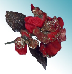 Цветок Красный на прищепке TLN1120