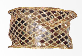 Лента для украшения зеркальная с гибким краем яркое золото TLN1152