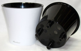 Кашпо АРТЕ 5л. Белый-Черный (Santino)