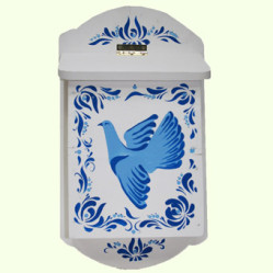 Почтовый ящик, ручная роспись Гжель пя-01