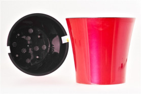 Кашпо АРТЕ 1,2л. Красный-Черный (Santino)