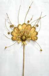 Цветок-веер, золото 10х17 TLN1017