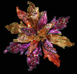 Пуансеттия блестящая, золото/фиолет/медь TLN1077 золото/фиол./медь