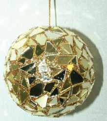 Шар Магическое зеркало, золото, средний TLN504