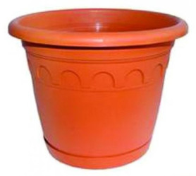Горшок ROMA с поддоном 4,6л. глина Фр. (Г.сити)