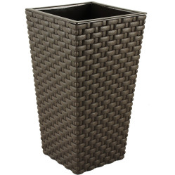 Кашпо РОТАНГ 198х198х360мм Коричневый ротанг М3086 (М-пласт.)